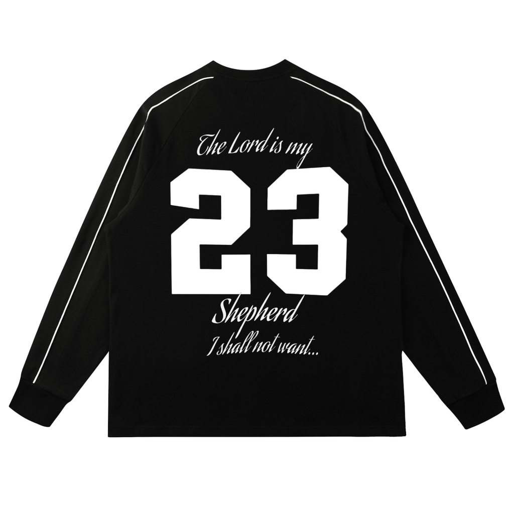 Contrast Panel Raglan Psalms 23 Sweatshirt