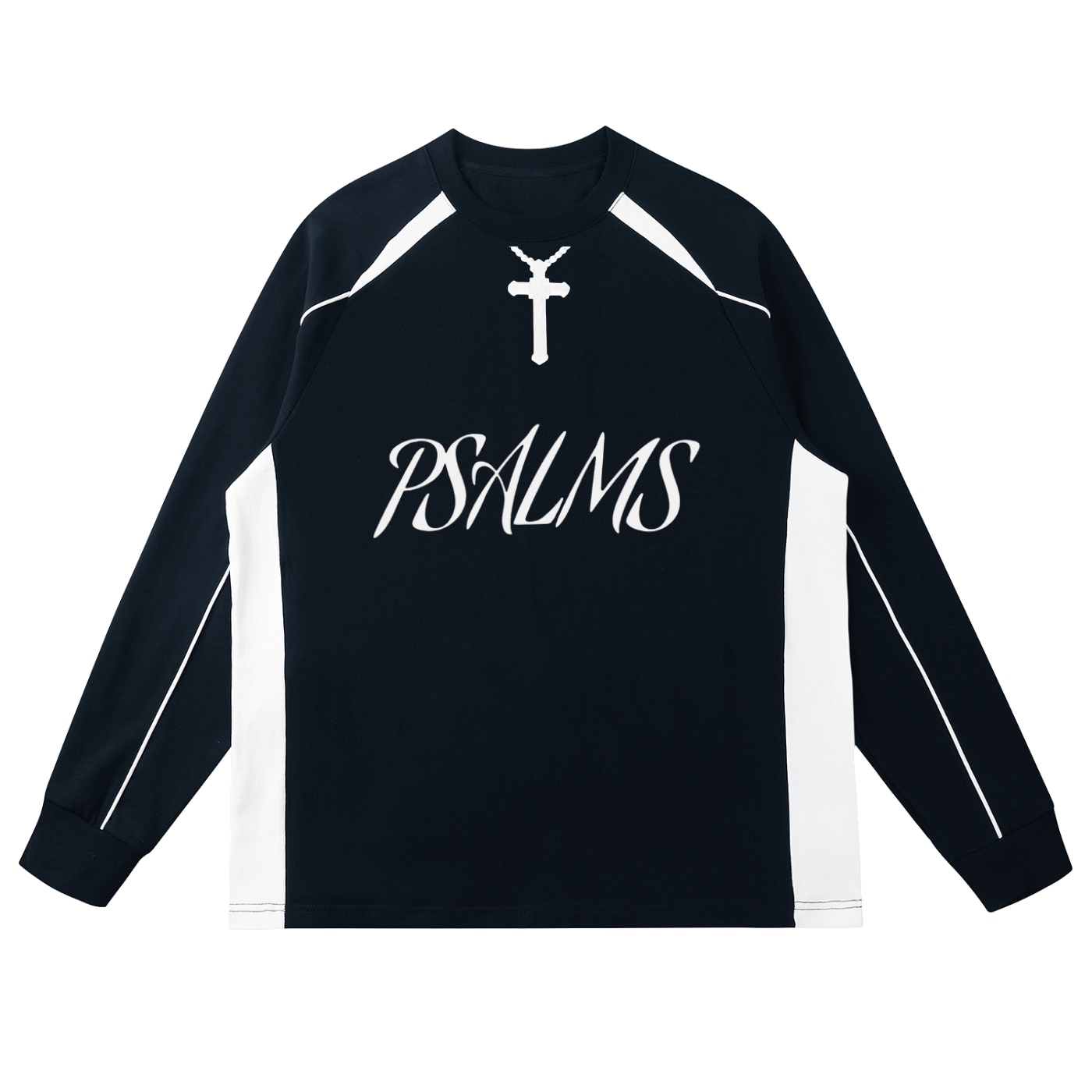 Contrast Panel Raglan Psalms 23 Sweatshirt