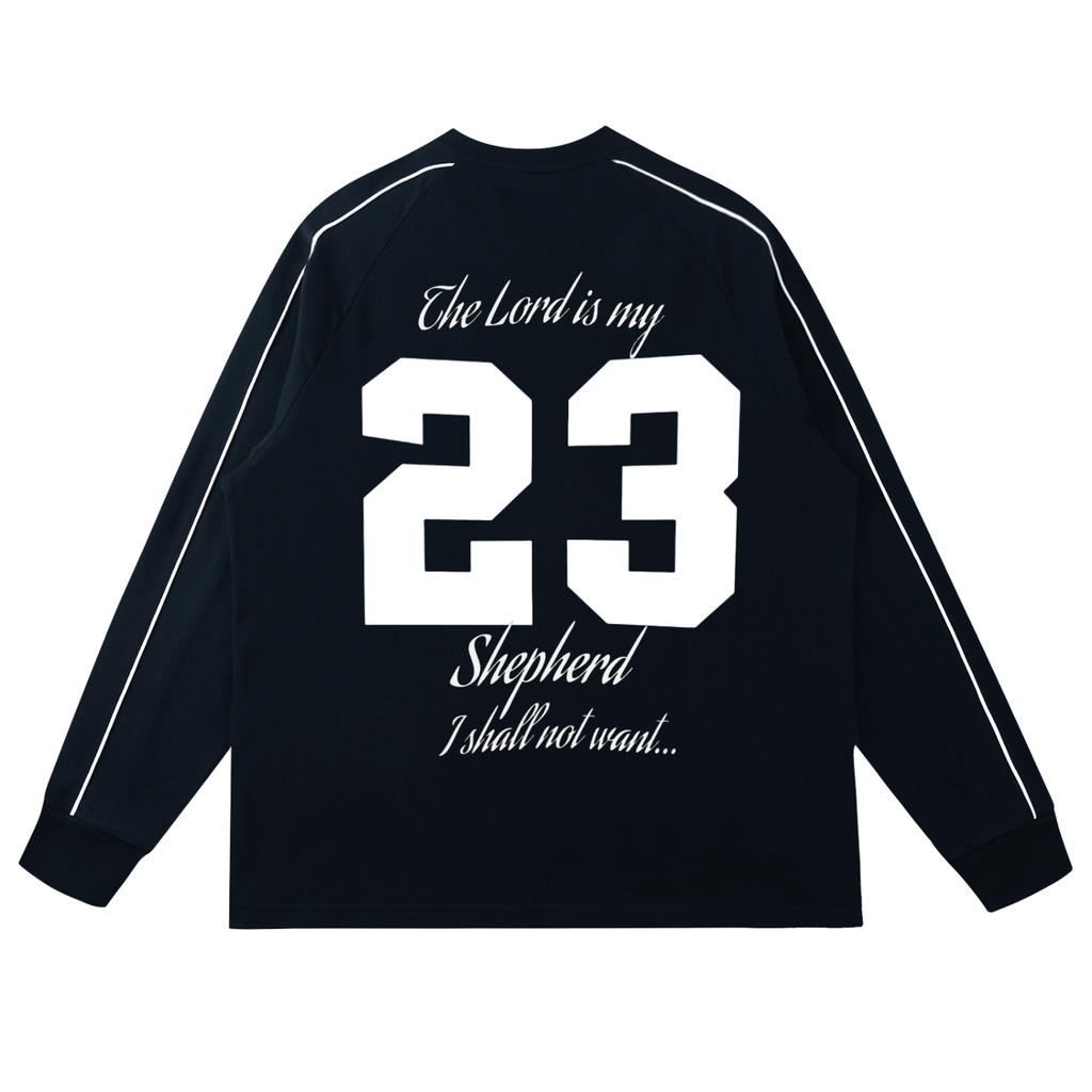 Contrast Panel Raglan Psalms 23 Sweatshirt